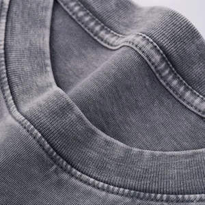 เสื้อยืดวินเทจทรงโอเวอร์ไซส์ ผ้าคอตตอน 100% หนัก 250 กรัม ทรงหลวม ไหล่ตก สไตล์สตรีทแวร์ สำหรับผู้ชาย ลวดลายฟอกสีแบบแอซิดวอช - Product Image 2