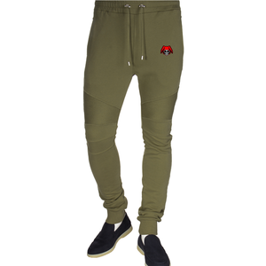 Custom Men's Casual Straight Wide Leg Fleece Jersey Sweatpants <b>Pleated</b> Track Sweat Pants with Loose Fit - Product Image 3