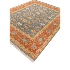 Alfombra Gulnar Jaipur US SPR-45(MICV) Verde, Tejida a Mano, de Lana, para Sala de Estar, con Diseño Floral Rectangular para Pasillo, para Uso Doméstico - Product Image 2