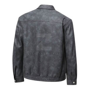 Chaqueta de Invierno Casual para Hombre, Talla Grande, Ecológica, de Cuero de Alta Calidad, Color Personalizado, Resistente al Viento, Impermeable, Transpirable, con Cuello Alto - Product Image 2