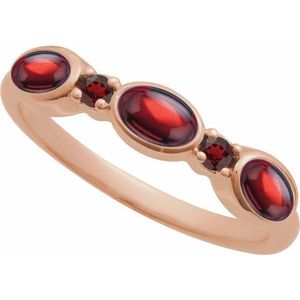 Bague Stuller Romantique à accents 72478:133P en Or Rose 14K, Platine et Rhodium, avec Perle taille Émeraude et sertissage géométrique clos, pour usage quotidien, Promises - Product Image 4