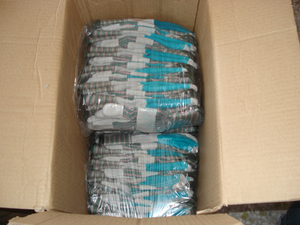 Gants de protection personnelle imperméables en cuir suédé blanc à double paume - Product Image 4