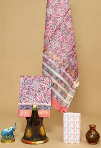 Materiales de vestido de seda Maheswari adecuados para diseñadores de vestidos y fabricantes de ropa de mujer para reventa en un bonito diseño de bordes. - Product Image 2