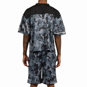 ชุดเสื้อยืดและกางเกงขาสั้นผู้ชาย ชุดลำลองแนวสปอร์ตสองชิ้น สำหรับออกกำลังกาย ฟิตเนส วิ่ง และเล่นกีฬา - Product Image 6