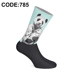 Chaussettes imprimées numériquement, sublimation à 360 degrés, chaussettes artistiques fabriquées en Turquie, chaussettes graphiques colorées pour hommes et femmes - Product Image 2