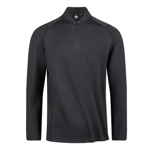 T-shirts de course à manches longues et fermeture éclair pour hommes personnalisés vêtements de sport tissés à séchage rapide col montant impression Performance pour - Product Image 1