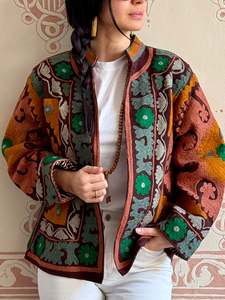 Nouvelle veste brodée à la main à la mode Suzani dernier fournisseur de vêtements pour femmes veste Boho Chic Suzani - Product Image 2