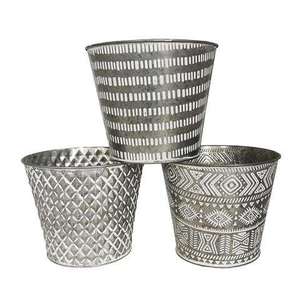 Pots à fleurs suspendus en fer durables, écologiques, faits à la main, revêtus de vert, en métal galvanisé, jardinière murale avec chaîne - Product Image 2