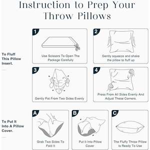 Fancy & Stacy - Relleno para cojín decorativo de 20x20 pulgadas, suave, de felpa, cuadrado, relleno de poliéster - Product Image 6