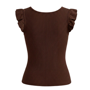 Blusa Casual de Verano para Mujer, Cuello Cuadrado, Manga Corta, Botones al Frente, Corte Holgado, 100% Algodón, Color Sólido - Product Image 2