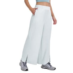 Pantalon de survêtement baggy à jambes larges pour femmes ceinture élastique coton fait pantalon de survêtement d'hiver pantalon de bloc de couleur Logo pantalon de survêtement pour femmes - Product Image 3