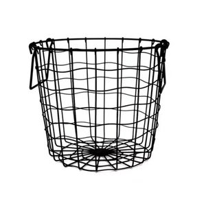 Deluxe Quality Eco-Friendly Metal Wire <b>Egg</b> Basket Wooden Handle Modern Style Customizable <b>Storage</b> Basket for Kitchen Use - Product Image 2