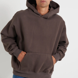 Hombres Invierno Streetwear Drop Shoulder Hoodie Custom Print Bordado Logo Hombres Sudadera con capucha de gran tamaño para ropa casual - Product Image 3