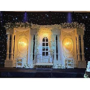 Escenario de recepción de boda con temática romana, decoración de escenario de boda con temática romana, noche de recepción increíble - Product Image 1