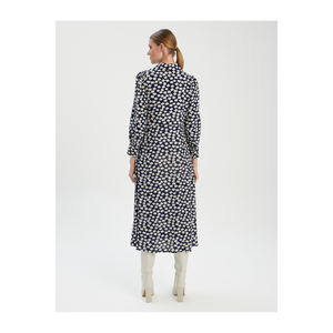 Robe midi imprimée BGN avec mélange de viscose et col chemise Modèle W24D293 - Product Image 6