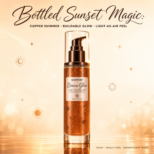 Olio Corpo Illuminante OEM Caramel Magic Shimmer al Pistacchio e Vaniglia, Abbronzante Schiarente per Tutti i Tipi di Pelle, 100ml, Vendita all'Ingrosso, Etichetta Privata - Product Image 2