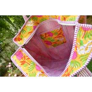 กระเป๋าโท้ทผ้าฝ้ายเนื้อดีทรงโบฮีเมียน ลายปักเรียบง่าย ปิดซิป จุของได้เยอะ เป็นมิตรกับสิ่งแวดล้อม สำหรับฤดูใบไม้ร่วง - Product Image 3