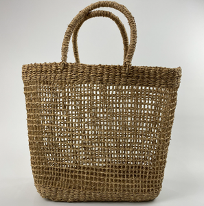 กระเป๋าถือจากหญ้าทะเลจากเวียดนาม, กระเป๋าธรรมชาติทำด้วยมือ | เป็นมิตรกับสิ่งแวดล้อมทอสิริสำหรับชายหาดช้อปปิ้งและการใช้งานในชีวิตประจำวัน - Product Image 3