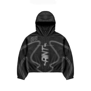 French Terry <b>Zip</b> <b>up</b> Distressed <b>Hoodie</b> Manufacturer Acid Wash Sweatsuit Patch Applique Embroidered <b>Cropped</b> <b>Hoodie</b> Women Tracksuit - Product Image 1