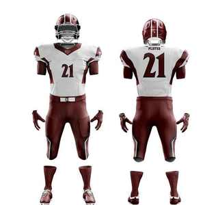 Maillot de football américain unisexe, tenue d'équipe personnalisée, vêtements de sport en tissu polyester coupe ajustée Vente en gros d'usine OEM, uniforme de sport - Product Image 5