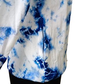 <b>Tie</b> <b>Dye</b> Casual <b>Shirt</b> for Ladies Stylish Collared Zip Opening <b>Tie</b> <b>Dye</b> Cotton Girls Casual <b>Shirt</b> - Product Image 3