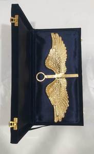 ของตกแต่งแขวนปีกสีทองสไตล์โบราณกล่องกำมะหยี่ทาสีธีมความรักสำหรับห้องนั่งเล่นห้องน้ำสำนักงานงานฝีมือโลหะ - Product Image 4