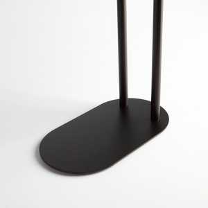 Matt <b>Black</b> Design Floor <b>Lamp</b> with 2 Towel Holder Arms Bathroom Sets - Product Image 2