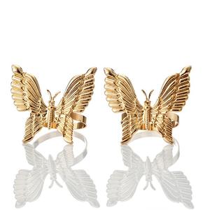 Anneau de serviette en laiton pour vaisselle, anneau de serviette de Table, décor de Table, anneau de serviette en laiton, conception de papillon antique - Product Image 4