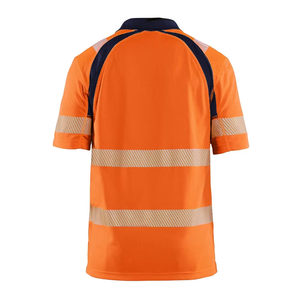 Polo DE SEGURIDAD personalizado de alta visibilidad Ropa DE TRABAJO Cómodo secado rápido Mangas cortas 100% Poliéster \ Algodón Polos hechos - Product Image 6