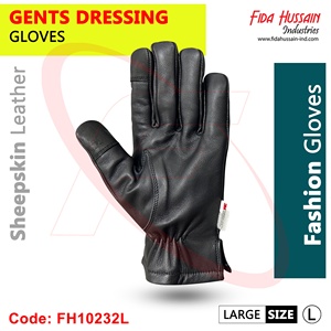 Gants de sécurité d'hiver en cuir de mouton pour hommes de la meilleure qualité Gants d'habillage noirs à la mode Gants de mécanicien d'hiver de sécurité - Product Image 4