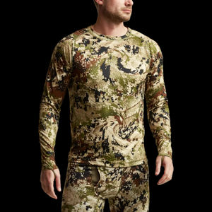 Autumn Hunting Long Sleeve <b>Pullover</b> Quick Dry Camouflage Sweatshirt for Fishing Oversized T-Shirt Digital Printing Woven Fabric - Product Image 2