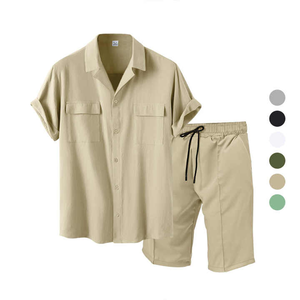Qualité supérieure Hommes Décontracté Mode Extérieure Séchage Rapide Simple Boutonnage Polo Shorts Léger Mince Respirant - Product Image 4