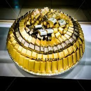 Bandeja DE SERVICIO DE Chocolate Coral de nuevo diseño de Metal dorado, bandeja de Chocolate elegante de diseño de lujo para regalar decorativa al por mayor - Product Image 5