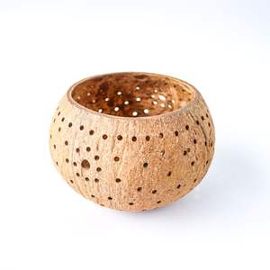 Hot Selling 2025 Coconut <b>Shell</b> Tea <b>Light</b> Holder/ Coconut <b>Shell</b> Candle Holder Made in Vietnam - Product Image 1