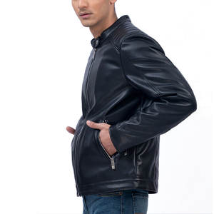 Precio al por mayor de moda de los hombres chaqueta de cuero PU de alta calidad de cuero de los hombres chaquetas de invierno - Product Image 3