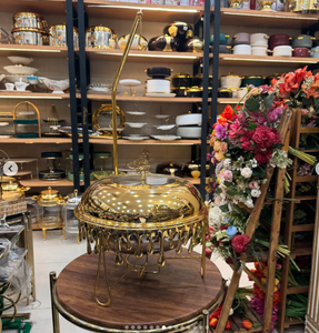 Nuevo Diseño de Recipientes para Calentar Comida de Acero Inoxidable de 7L, Recipiente de Servicio de Lujo de Alta Calidad para Hoteles, Recipiente Dorado Personalizado para Calentar Alimentos - Product Image 3