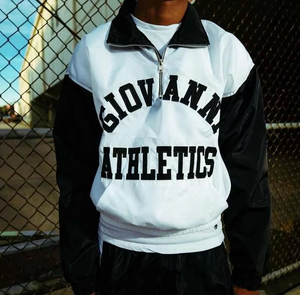 Fabricant sur mesure – Survêtement unisexe coupe-vent demi-zip en coton 100 % de haute qualité, brodé, color block, pour l'hiver - Product Image 3