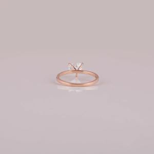 Pave Setting Heart Shape Cut Engagement Ring Elegant Design Luxury Classic Ring With Lab Created Diamond in 14KT Rose Gold - Product Image 4