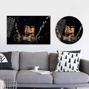 Tableau imprimé sur toile élégant : Décoration de bar moderne pour la maison, ART EN VERRE TREMPÉ - Product Image 1