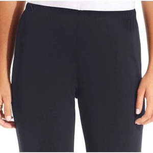 Pantaloni a Gamba Dritta da Donna NY Collection, Blu Navy con Stampa Leopardata, Vita Media, Antirughe, Casual per l'Autunno, Taglie Petite e Medium - Product Image 2