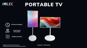 Milec ทีวีจอ LCD สมาร์ทแบบพกพาขนาด32นิ้วที่มีการออกแบบที่หมุนได้12/13แอนดรอยด์2.1 HDMI รับประกัน1ปีสำหรับการใช้งานในร่ม/กลางแจ้ง - Product Image 2