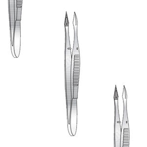 Fórceps de astillas Hunter de alta calidad, mandíbulas puntiagudas ranuradas dentadas, acero inoxidable quirúrgico de 115mm de largo, fabricación en Pakistán - Product Image 1