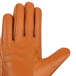 Guantes de cuero suave y genuino cálidos de invierno de estilo de lujo para hombres, guantes de vestir - Product Image 3