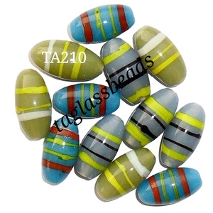 Hình bầu dục hình dạng pha lê hạt thủy tinh pha trộn dải và Đèn làm việc trong màu vàng đối với trang sức làm ở mức giá thấp - Product Image 1