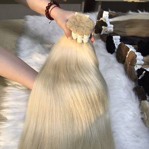 Venta al por mayor 100% de cabello humano virgen de alta calidad Natural liso a granel pelo rubio gran stock vietnamita pelo crudo - Product Image 1