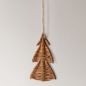 Elegant Rattan Christmas Tree <b>Hanging</b> <b>Ornament</b> Handwoven Wicker Decor OEM ODM Factory Wholesale Rattan Tree <b>Ornament</b> - Product Image 3