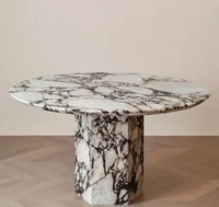 Table basse ronde en marbre moderne de luxe Base élégante pour salon Hall d'hôtel Décoration de la maison Meubles de salon de luxe