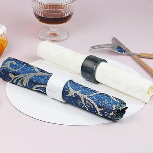 Marble Napkin Ring for Kitchen Dining Wedding and Christmas Holidays Metal and <b>Crystal</b> <b>Top</b> Decor for Special Occasions - Product Image 1