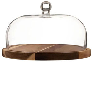 โดมเค้กใหม่และฐานวางเค้กไม้ ทำจากไม้กระถินเทศ - Product Image 1