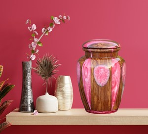 Luxury Modern Wooden Urn <b>Box</b> <b>for</b> Human <b>Ashes</b> Eco-Friendly Decorative Burial <b>Box</b> - Product Image 3